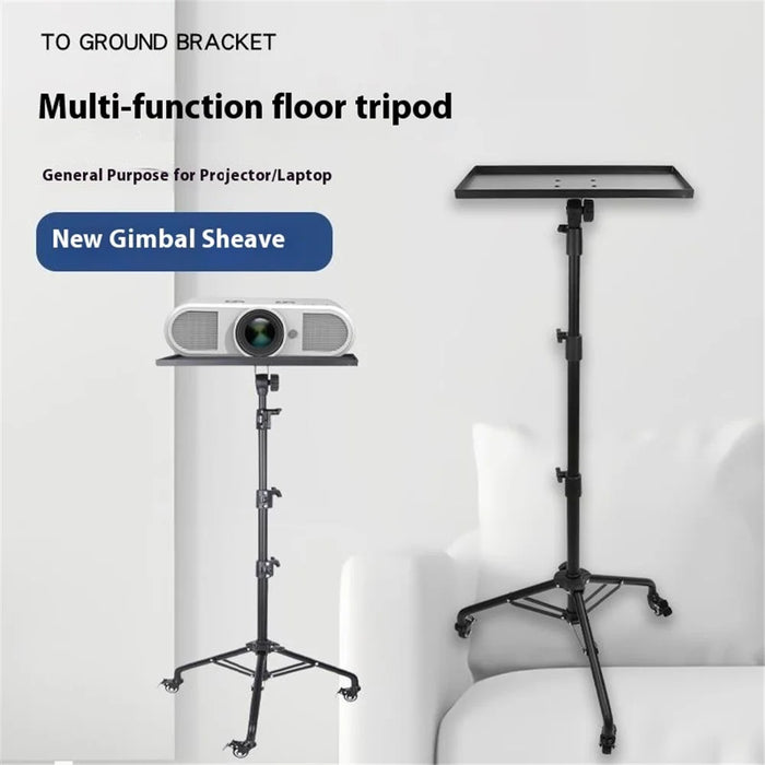 XWJ-ML008 Telescopic Laptop Floor Stand with Wheels Riser Bracket for Projector / Speaker - 2