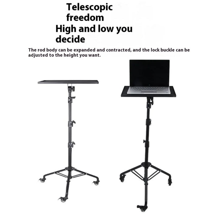 XWJ-ML008 Telescopic Laptop Floor Stand with Wheels Riser Bracket for Projector / Speaker - 3
