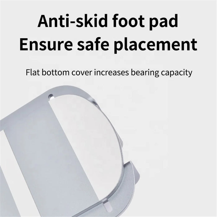 Z34A Large Size Dual Slot Notebook Vertical Storage Base Adjustable Aluminum Alloy Laptop Desktop Stand - Silver - 2