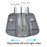 Z34A Large Size Dual Slot Notebook Vertical Storage Base Adjustable Aluminum Alloy Laptop Desktop Stand - Silver - 4