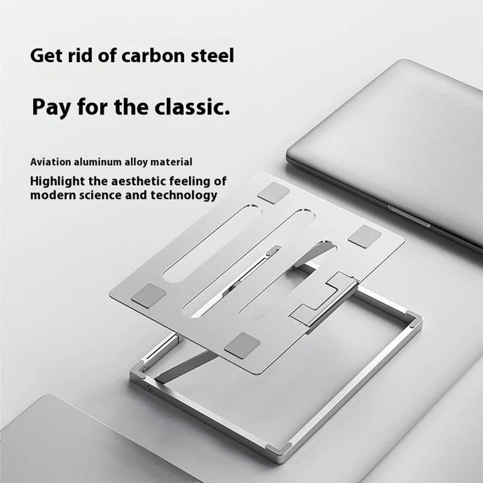 H12 Adjustable Aluminum Alloy Laptop Riser Desktop Stand Holder for Notebook Computer - 4