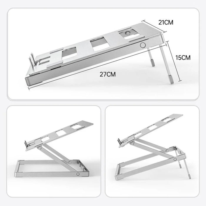 H12 Adjustable Aluminum Alloy Laptop Riser Desktop Stand Holder for Notebook Computer - 7