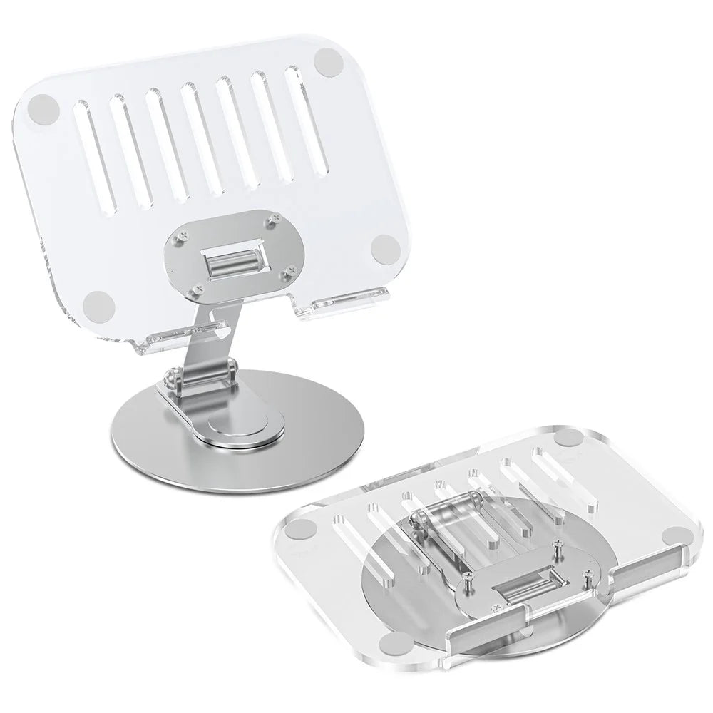 H14 Acrylic+Aluminum Alloy Laptop Stand Holder Notebook Computer Riser with Rotation Design - 1