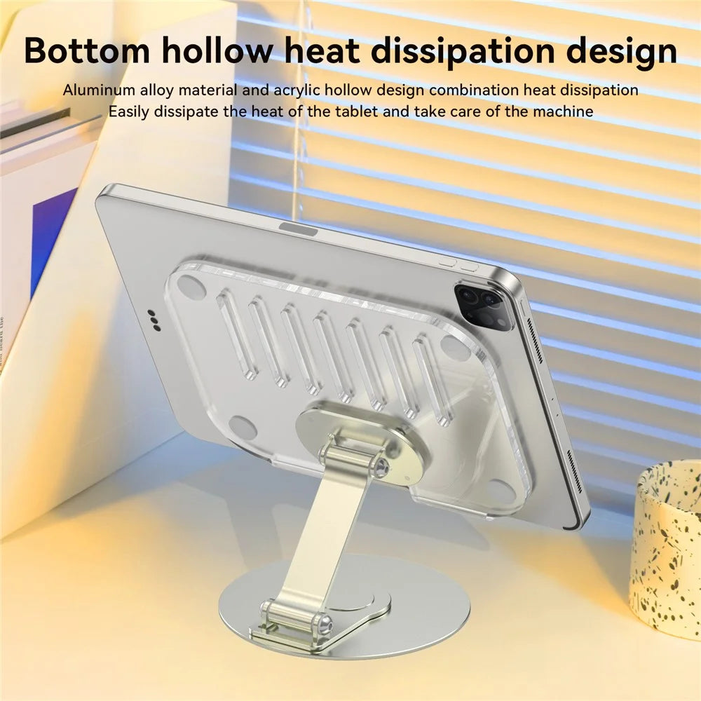 H14 Acrylic+Aluminum Alloy Laptop Stand Holder Notebook Computer Riser with Rotation Design - 5