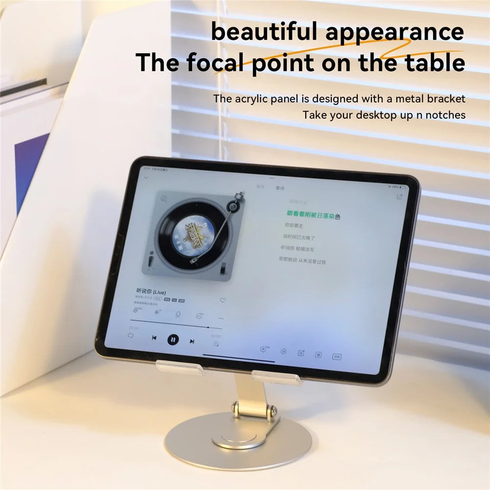 H14 Acrylic+Aluminum Alloy Laptop Stand Holder Notebook Computer Riser with Rotation Design - 7