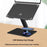 C5Q 15W Wireless Charging Laptop Riser Folding Bracket with 6-in-1 Hub Docking Station - 5