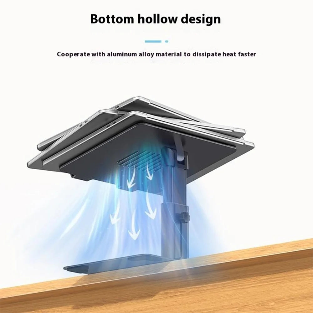 E8AW Desktop Laptop Bracket Aluminum Alloy Heat Dissipation Stand with Wireless Charging Dock - 4