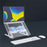 R-JUST HZ45 Foldable Height Adjustable Dual Fan Laptop Cooling Stand Notebook Metal Cooler - Silver - 5