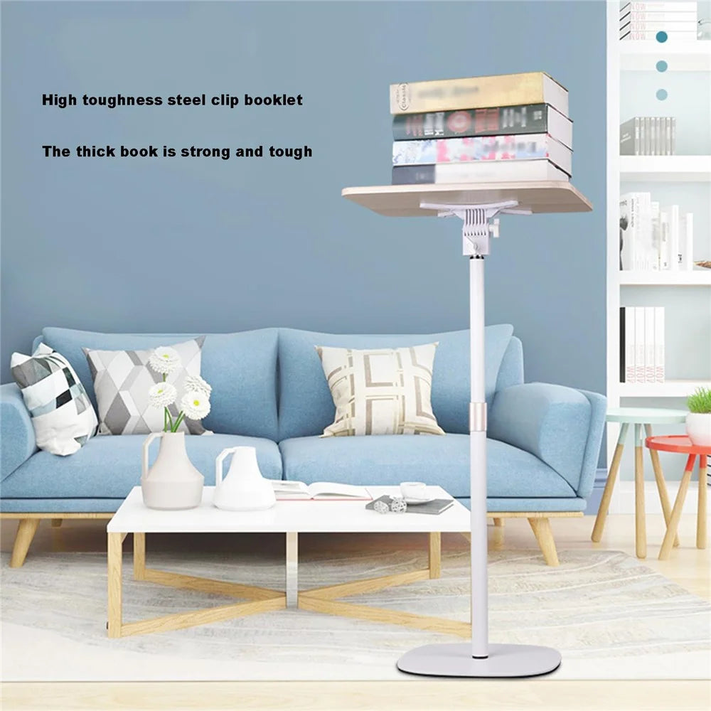 XY-37 Multifunction Laptop Tablet Display Holder Book Holder Floor Stand 23-70cm Adjustable Height - White - 2