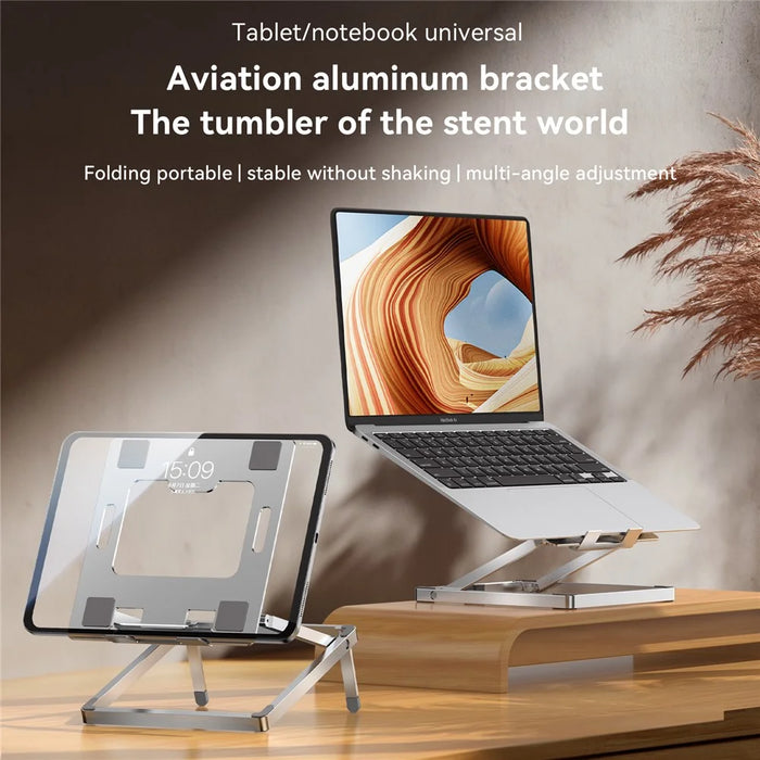 H12mini Foldable Tablet Stand Adjustable Angles Desktop Support for Laptops Up to 13.3 Inches - 2
