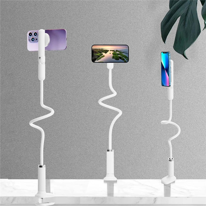LR-062 90cm Flexible Arm Magnetic Phone Holder Desktop Bedside Clip-On Rotatable Stand - 3