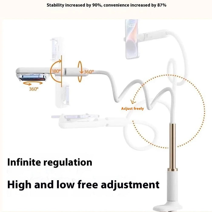 LR-060 110cm Bedside Flexible Phone Holder 360 Degree Rotation Overhead Live Streaming Phone Bracket - 4