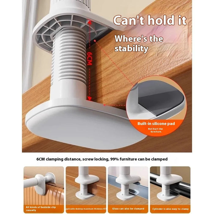 LR-060 110cm Bedside Flexible Phone Holder 360 Degree Rotation Overhead Live Streaming Phone Bracket - 5