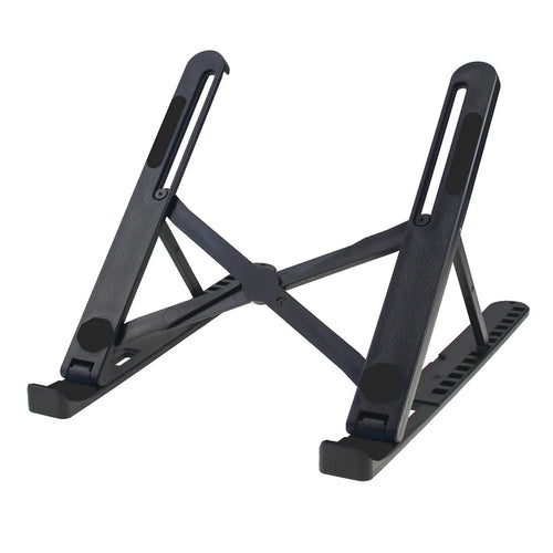 A9 Portable Laptop Stand 13 Height Adjustable Levels Foldable Notebook Desktop Riser Holder - Black - 1