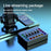 F9 Sound Card for Live Streaming Professional Audio Mixer with 48V Phantom Power Voice Changer RGB Lights - Black - 4