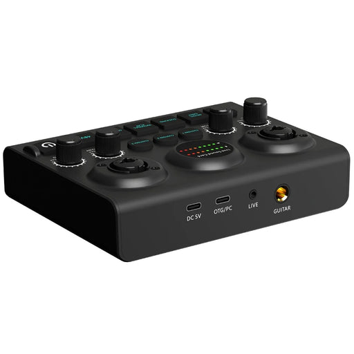 F10 Audio Mixer Sound Card 48V Phantom Power Mixer Soundcard for Live Streaming - 2