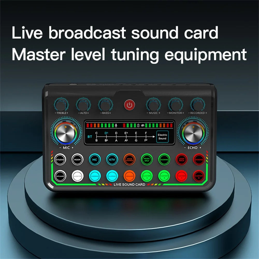 P99 Live Sound Card with DJ Mixer Effects and Voice Changer Audio Mixer for Live Streaming - 2