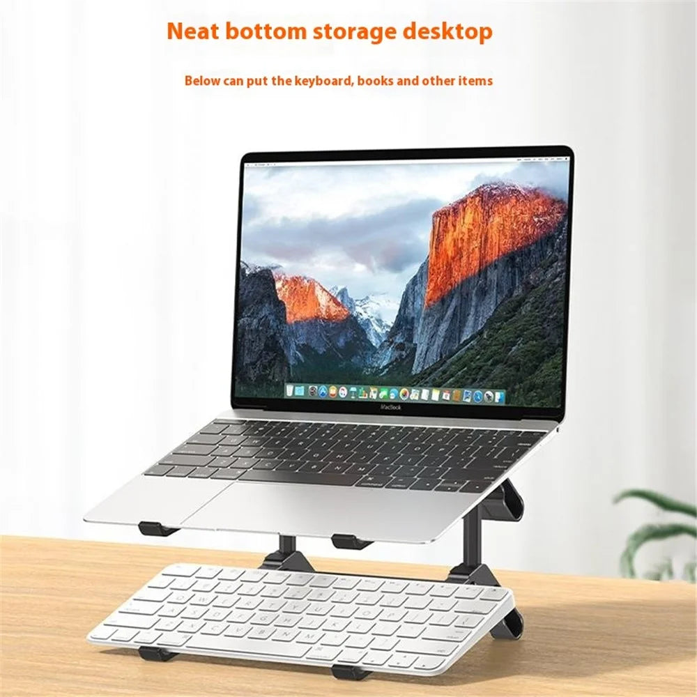 C19 Laptop Stand Heighten Storage Rack Aluminum Alloy Detachable Dual Layer Notebooks Tablets Bracket - 4