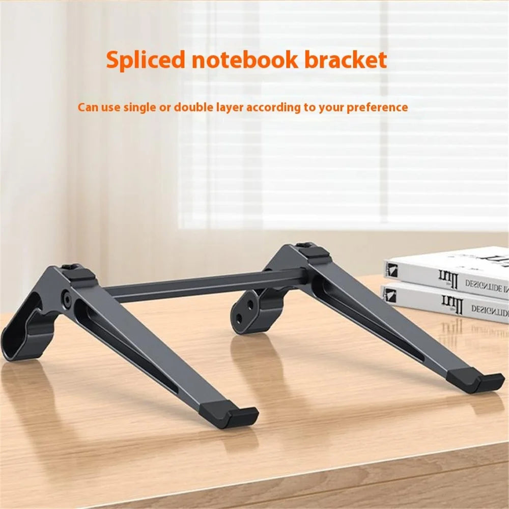 C19 Laptop Stand Heighten Storage Rack Aluminum Alloy Detachable Dual Layer Notebooks Tablets Bracket - 5