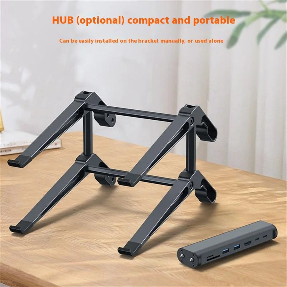 C19 Laptop Stand Heighten Storage Rack Aluminum Alloy Detachable Dual Layer Notebooks Tablets Bracket - 6