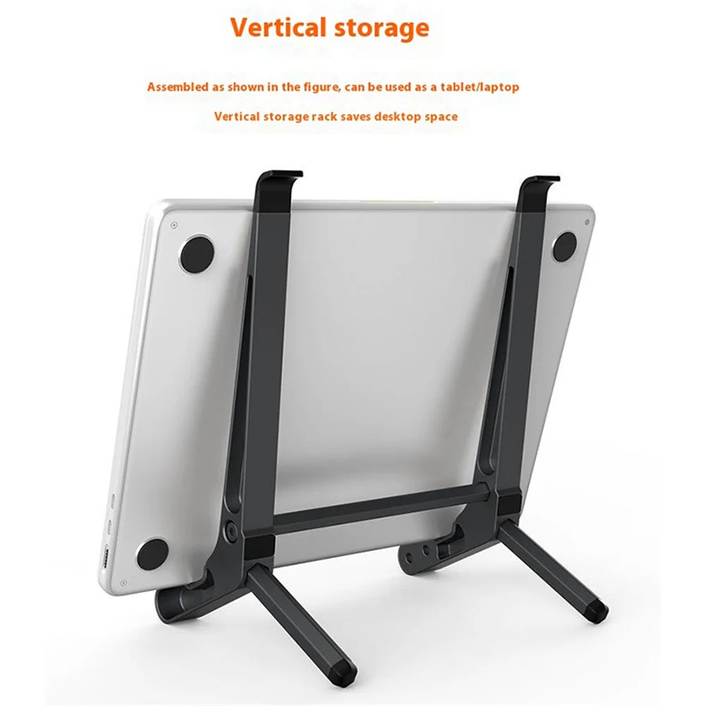 C19U Dual Layer Laptop Stand Tablet Notebook Riser Storage Rack with HD USB3.0 TF / SD Hub - 4