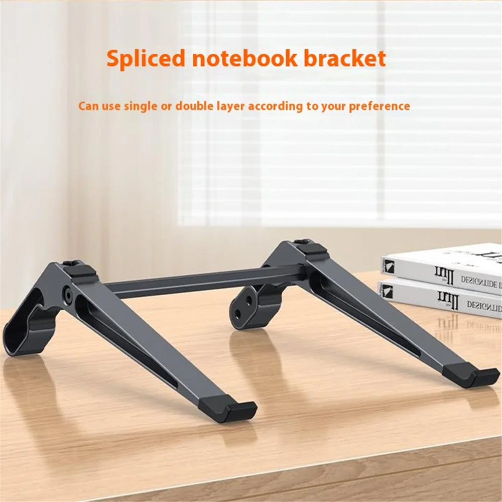C19U Dual Layer Laptop Stand Tablet Notebook Riser Storage Rack with HD USB3.0 TF / SD Hub - 6