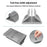 C402 Aluminum Alloy Laptop Tablet Stand Dual Slot Vertical Desktop Holder Organizer Base - Grey - 3