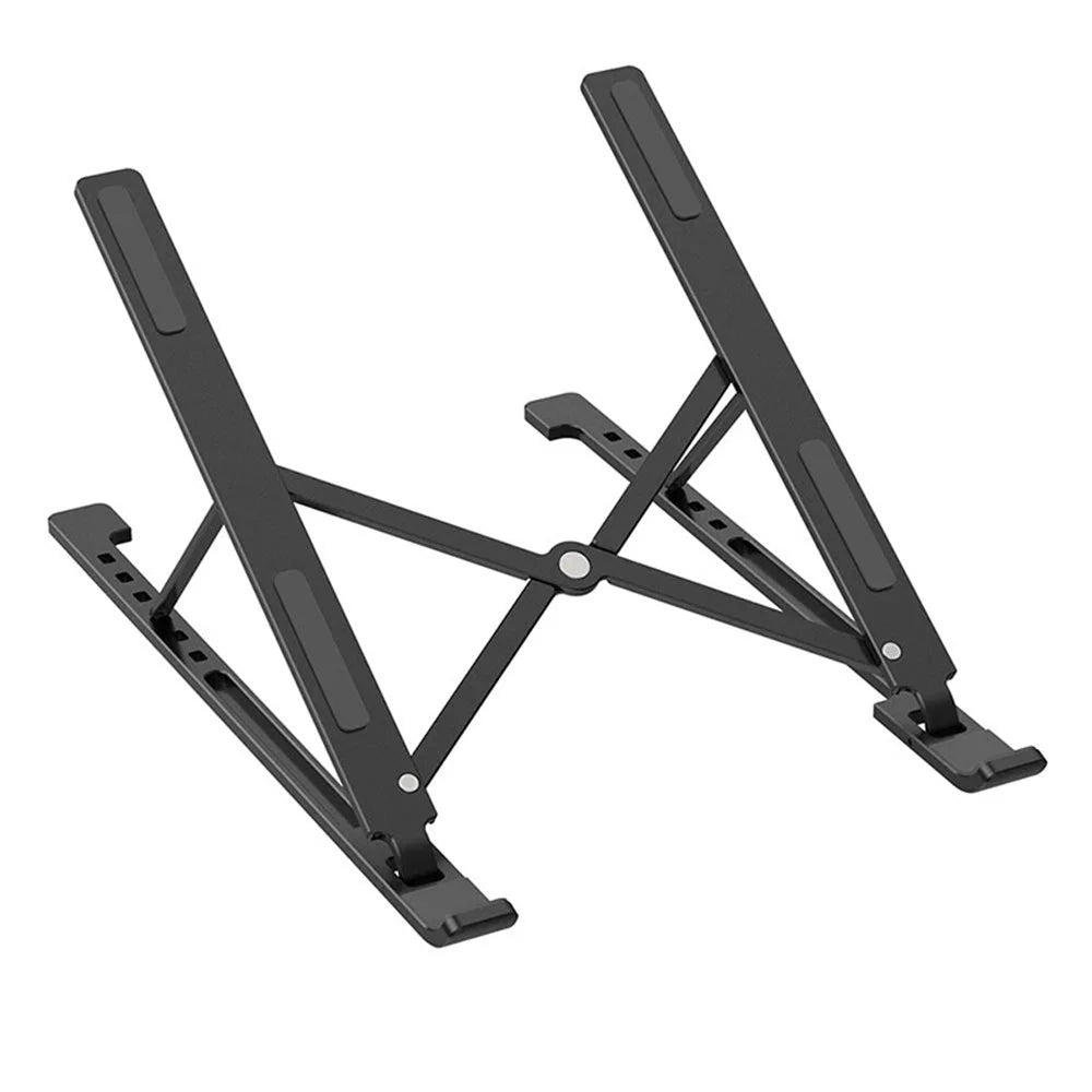 X3 Magnetic Laptop Stand Foldable Portable Aluminum Alloy Tablet Notebook Holder - Black - 1