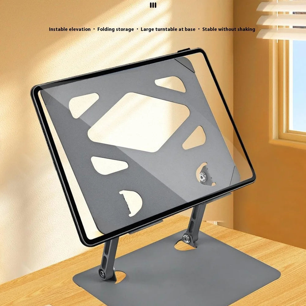 GFS01-T Carbon Steel Laptop Stand Adjustable Height Cooling Bracket for Notebooks Up to 17.3 Inch - Grey - 2