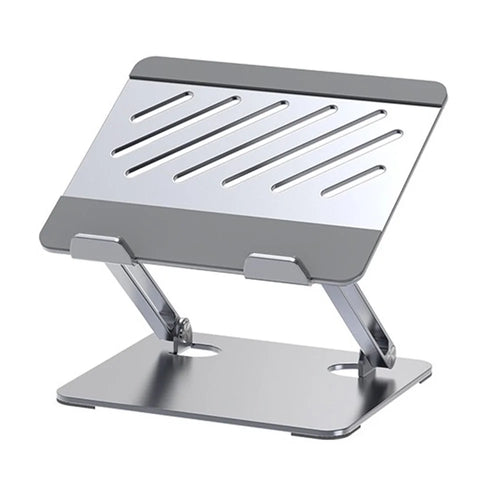 GFS02-T Carbon Steel Laptop Cooling Stand Adjustable Height Foldable Notebook Holder Bracket - Silver - 1