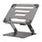 GFS03-T Carbon Steel Laptop Cooling Stand Adjustable Height Foldable Tablet Holder Notebook Bracket - Grey - 1