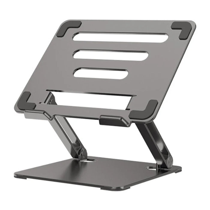 GFS03-T Carbon Steel Laptop Cooling Stand Adjustable Height Foldable Tablet Holder Notebook Bracket - Grey - 1