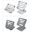 GFS03-T Carbon Steel Laptop Cooling Stand Adjustable Height Foldable Tablet Holder Notebook Bracket - Grey - 4