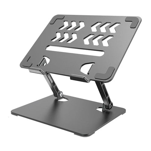 GFS04-T Laptop Cooling Stand Adjustable Height Carbon Steel Foldable Tablet Holder Notebook Bracket - Grey - 1