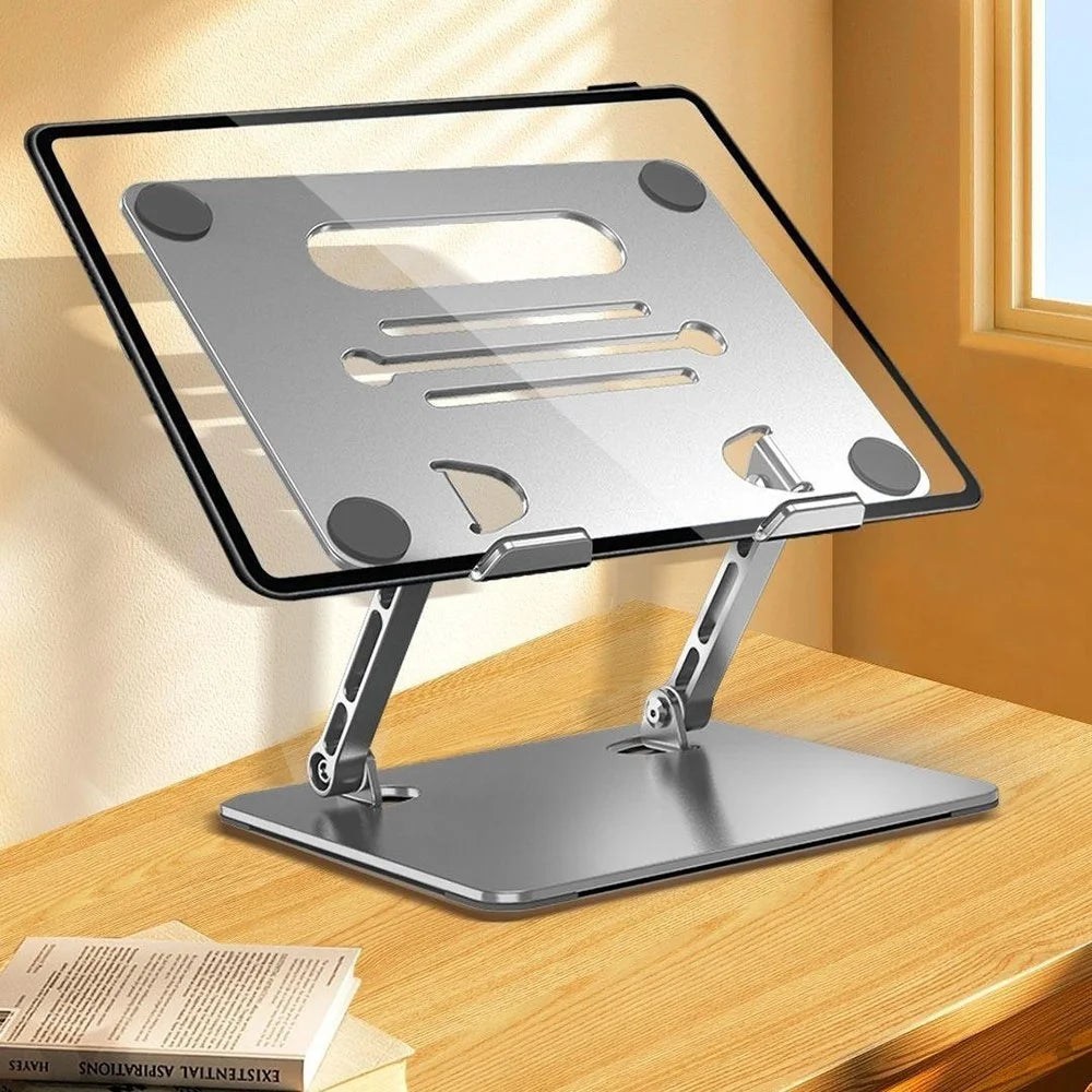 GFS05-T For Laptops / Tablets Carbon Steel Cooling Stand Adjustable Height Foldable Bracket - Silver - 2