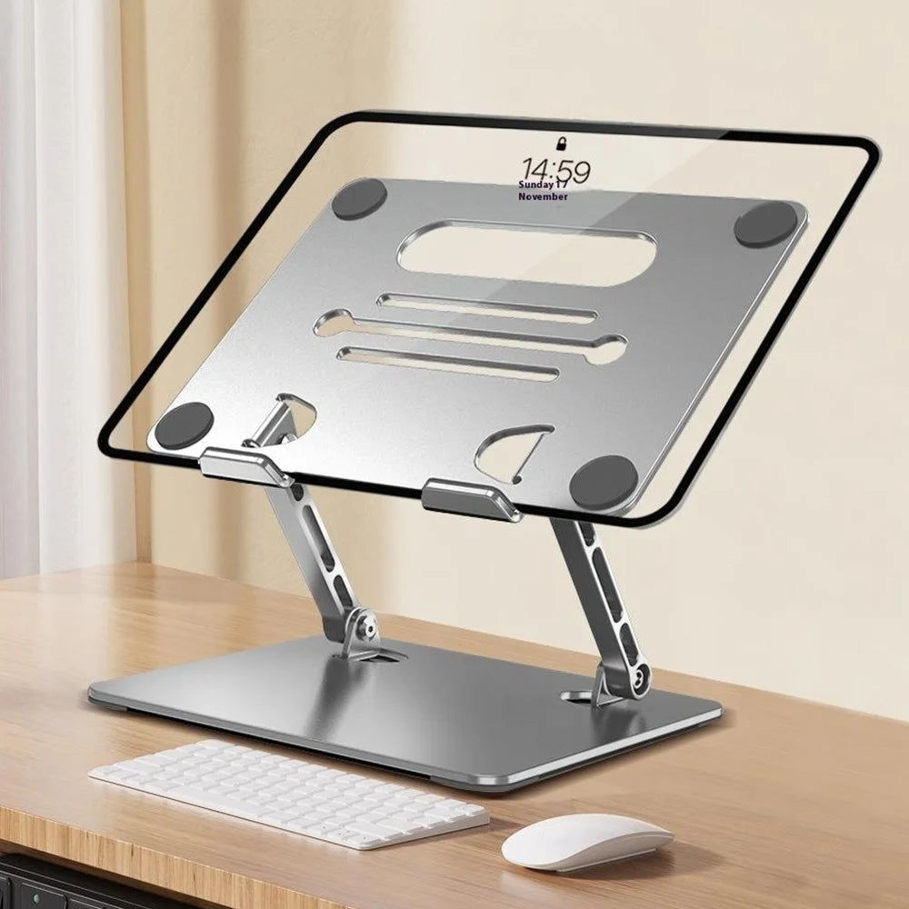 GFS05-T For Laptops / Tablets Carbon Steel Cooling Stand Adjustable Height Foldable Bracket - Silver - 4