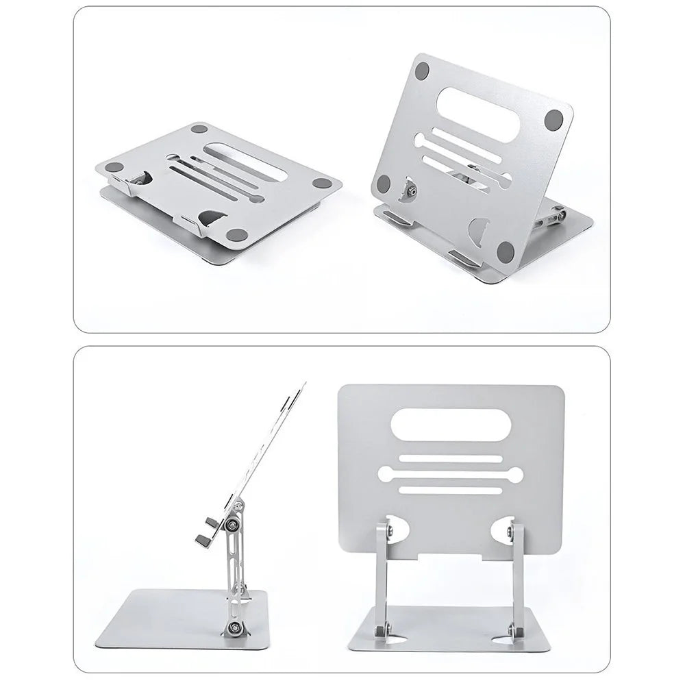 GFS05-T For Laptops / Tablets Carbon Steel Cooling Stand Adjustable Height Foldable Bracket - Silver - 7