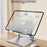 GFS08-T Notebook Bracket Carbon Steel Laptop Cooling Stand Adjustable Height Hollow Out Tablet Support - Silver - 5