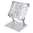 GFF01-T Carbon Steel Laptop Cooling Stand Adjustable Height Foldable Tablet Stand with Fan for Notebooks - Silver - 1