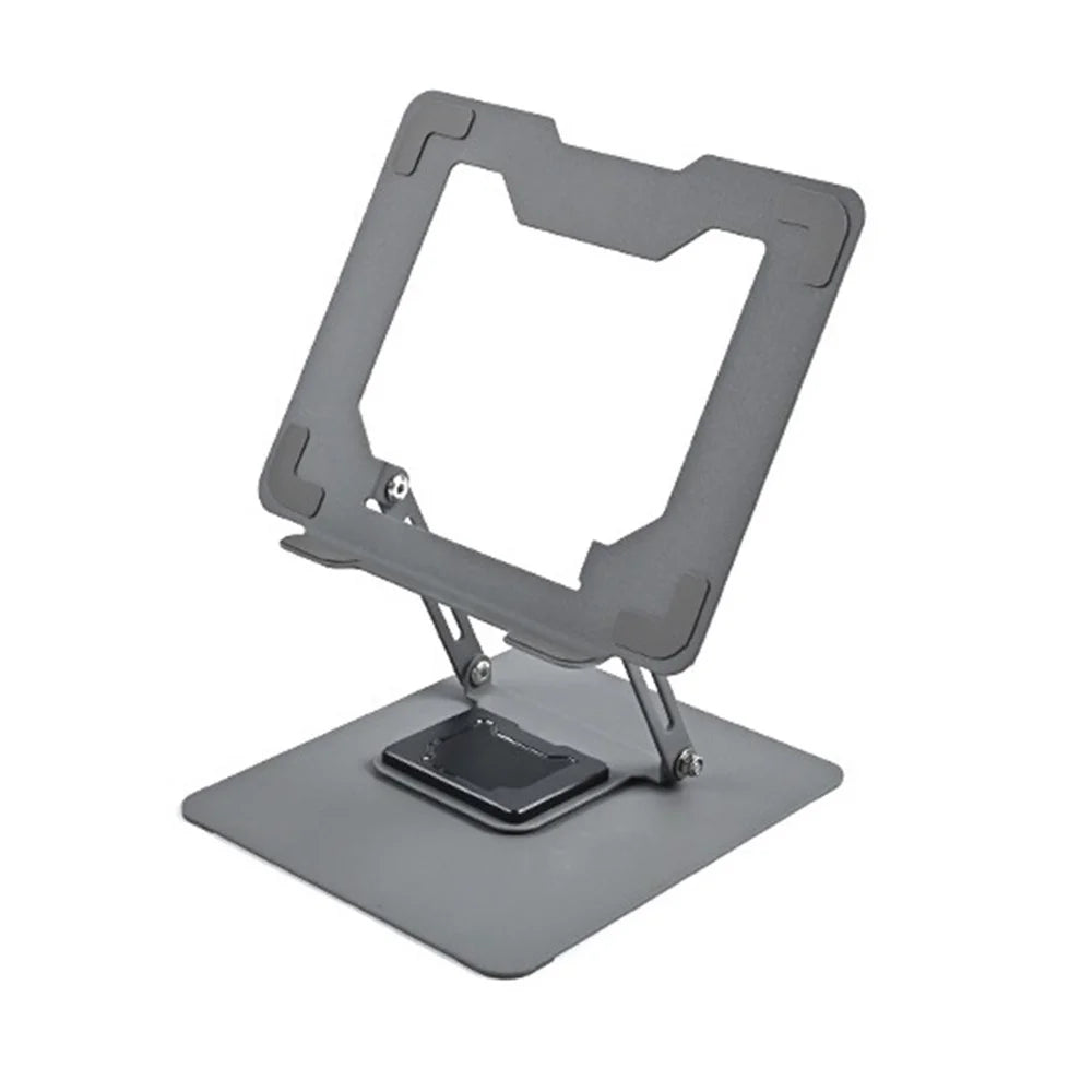 GFX012-T 360 Degree Rotating Laptop Holder Cooling Stand Adjustable Height Carbon Steel Foldable Bracket - Grey - 1