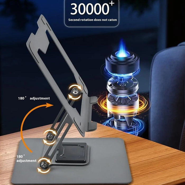 GFX012-T 360 Degree Rotating Laptop Holder Cooling Stand Adjustable Height Carbon Steel Foldable Bracket - Grey - 3