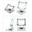 GFX012-T 360 Degree Rotating Laptop Holder Cooling Stand Adjustable Height Carbon Steel Foldable Bracket - Grey - 7