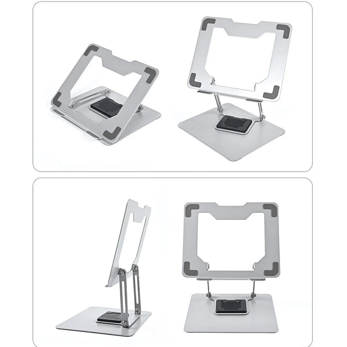 GFX012-T 360 Degree Rotating Laptop Holder Cooling Stand Adjustable Height Carbon Steel Foldable Bracket - Grey - 7