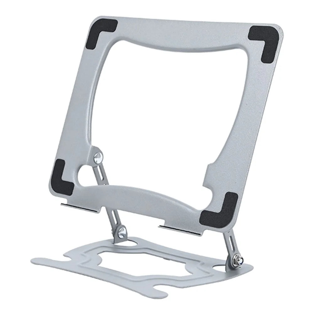 GFS015-T Carbon Steel Foldable Tablet Stand Adjustable Height Heat Dissipation Collapsible Laptop Bracket - 1