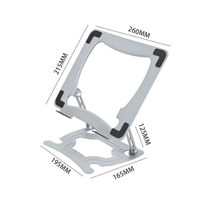 GFS015-T Carbon Steel Foldable Tablet Stand Adjustable Height Heat Dissipation Collapsible Laptop Bracket - 7