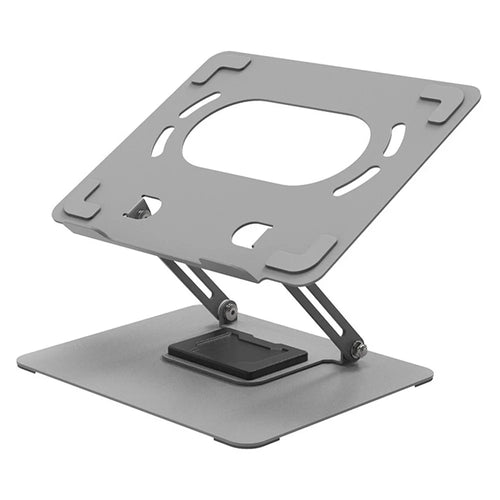 GFX07-T Laptop Holder Cooling Stand Adjustable Height 360 Degree Rotating Carbon Steel Foldable Bracket - Grey - 1