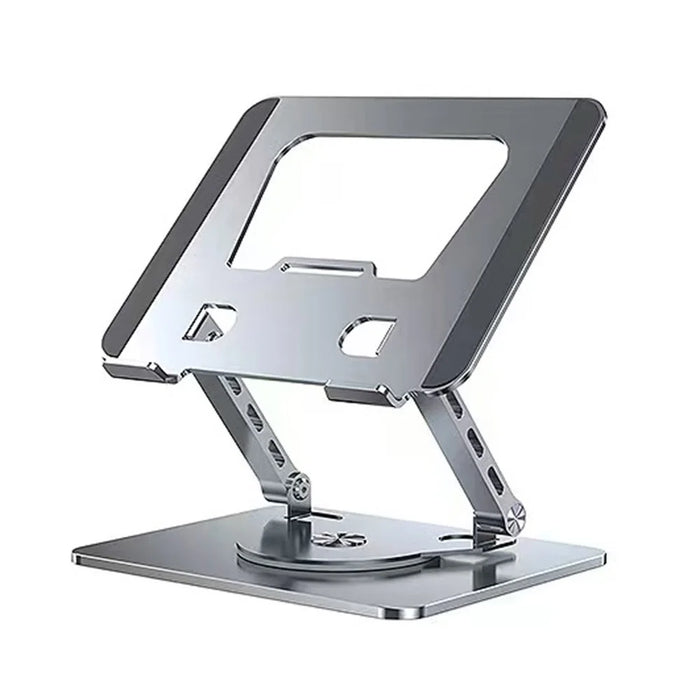 COTECI BS-007 Foldable Laptop Stand 360-Degree Rotatable Aluminum Alloy Adjustable Tablet Holder - Silver - 1