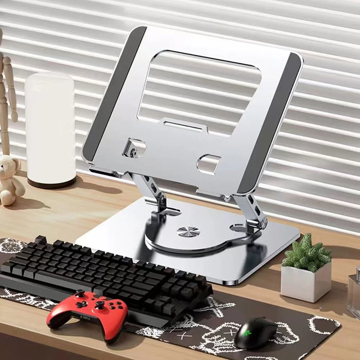 COTECI BS-007 Foldable Laptop Stand 360-Degree Rotatable Aluminum Alloy Adjustable Tablet Holder - Silver - 5