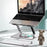 COTECI BS-007 Foldable Laptop Stand 360-Degree Rotatable Aluminum Alloy Adjustable Tablet Holder - Silver - 6