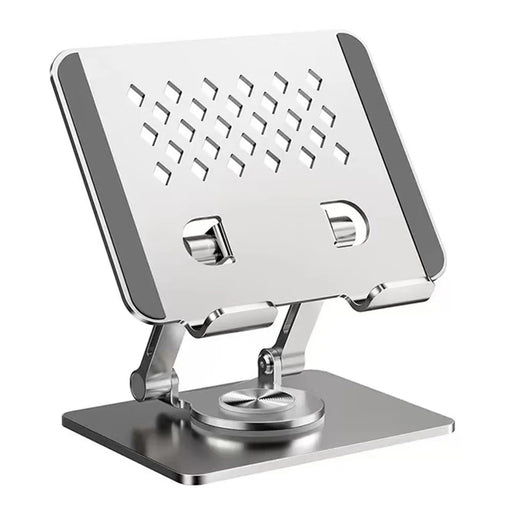 COTECI BS-009 Folding Tablet Stand 360-Degree Rotating Laptop Holder Multi Angle Adjustable - Silver - 1
